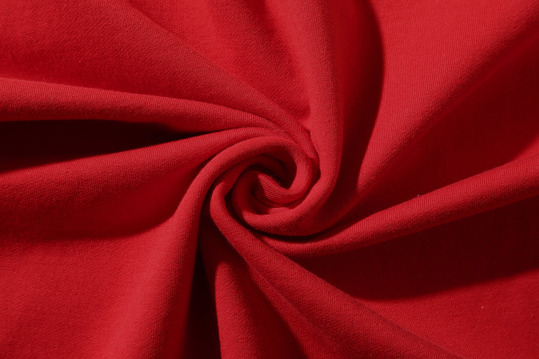 Texture close-up of 100% cotton 380gsm fleece fabric