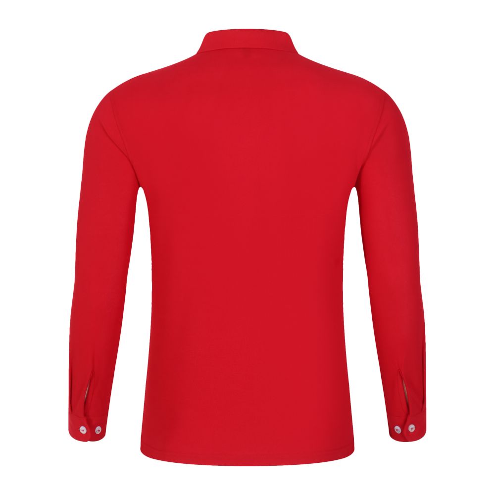 Men's Recycled Polyester Long-Sleeve Polo Shirts - April Su