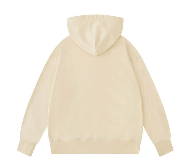 Back view of apricot heavyweight sweatshirt