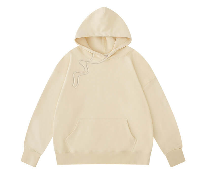 Apricot tone hoodie front streetwear style