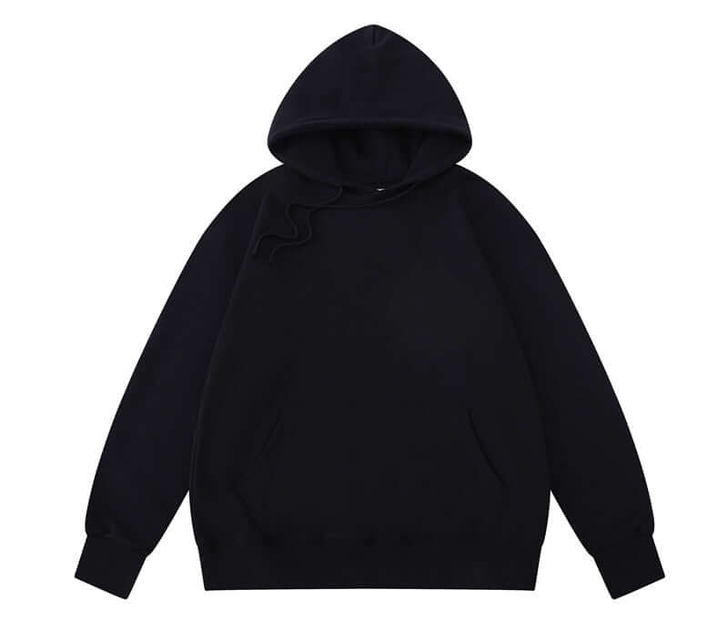 Black premium 400g hoodie front unisex design