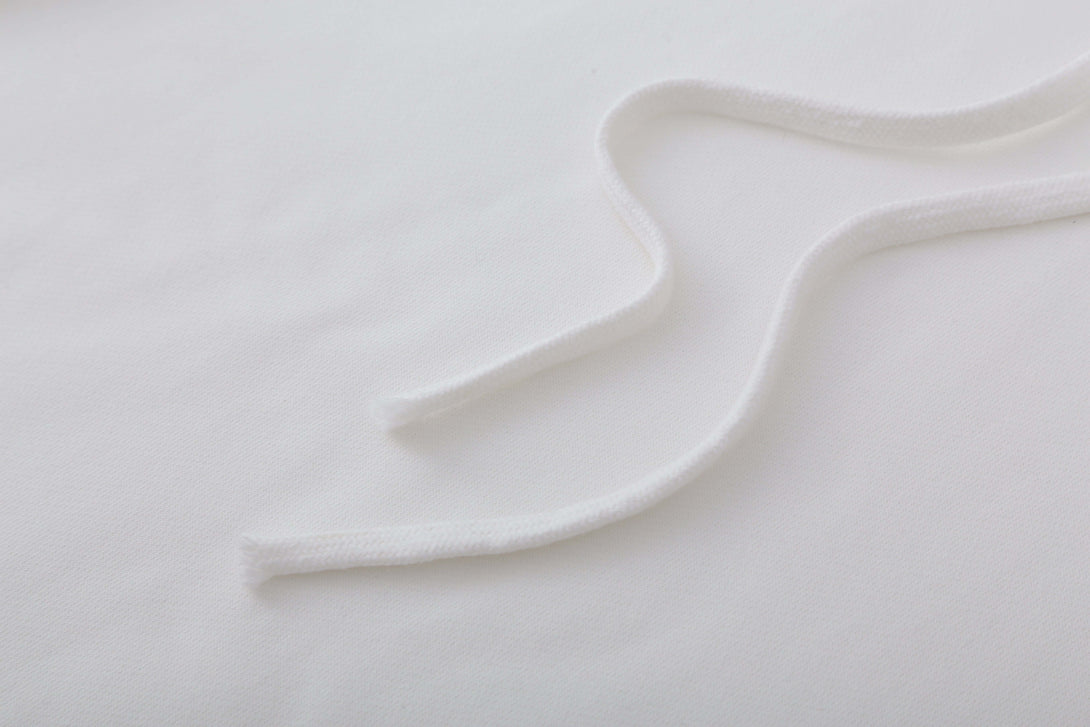 Drawstring tip without metal end (safety design)
