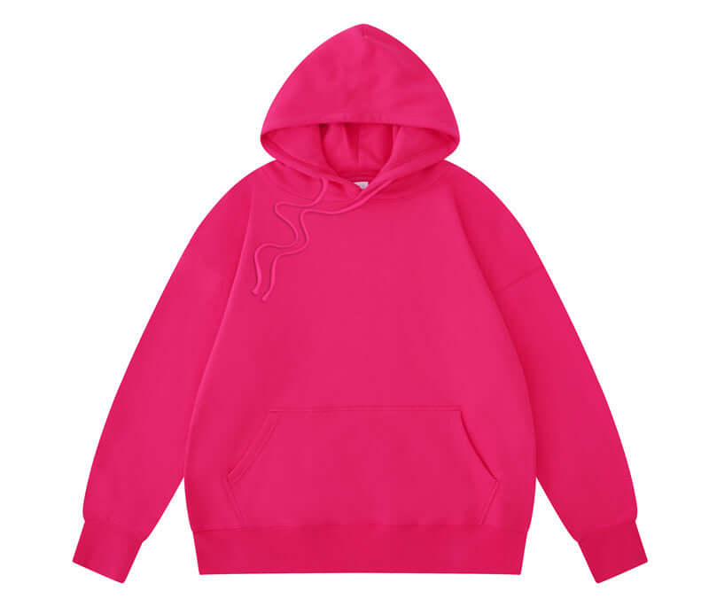 Rose red vibrant hoodie front display