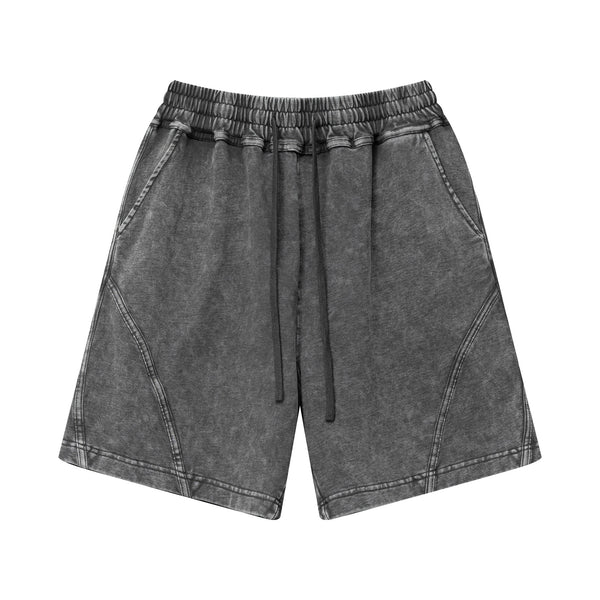 25SS Wash Water+Stir-Fry Snow To Make Old Craft Cotton Shorts - April Su