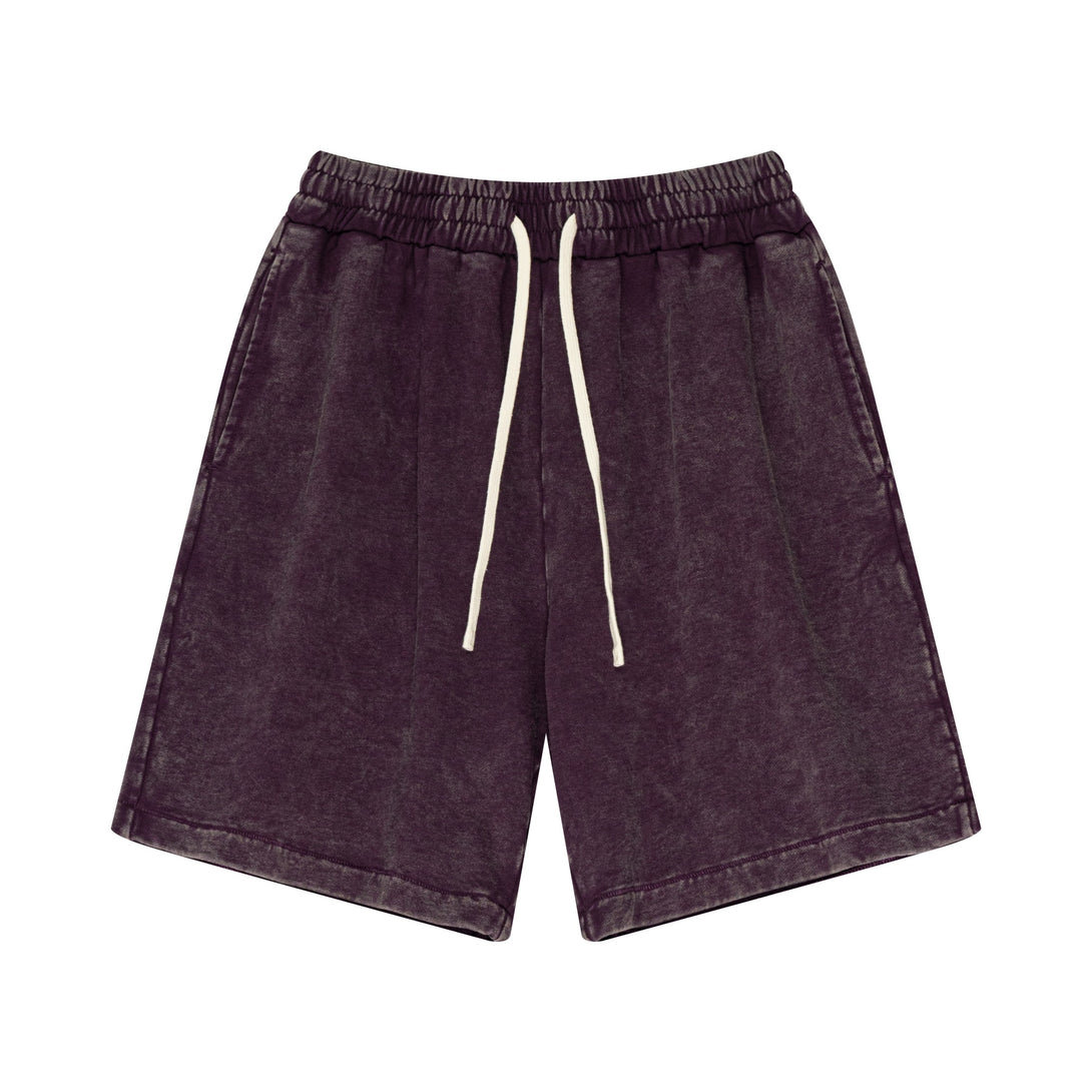Heavy Process Wash Fried Snow Sports Shorts - April Su
