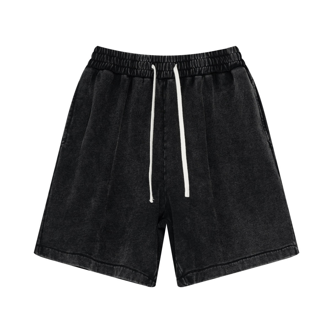 Heavy Process Wash Fried Snow Sports Shorts - April Su