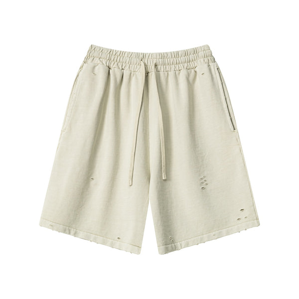 Pigment-Dyed Wash Refined Rotten Cotton Shorts - April Su