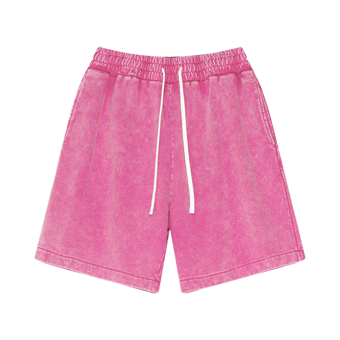 Heavy Process Wash Fried Snow Sports Shorts - April Su