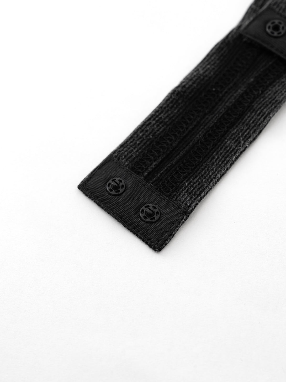 Snap closure at bottom for easy wear and removal