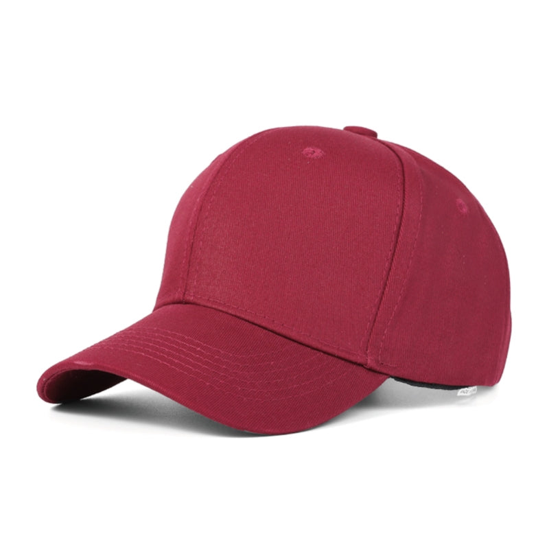 Claret-red cotton baseball cap front - durable team sports accessory