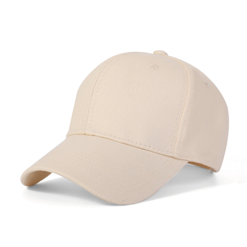 Creamy white heavyweight cotton baseball cap front - promotional headwear