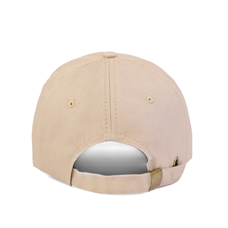 Khaki baseball cap back - wholesale customizable promotional headwear