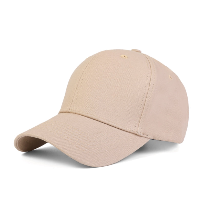 Khaki sports baseball cap front - premium 100% cotton teamwear