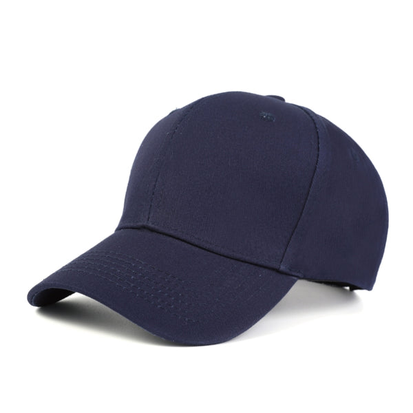 Navy blue cotton baseball cap front - durable team sports accessory