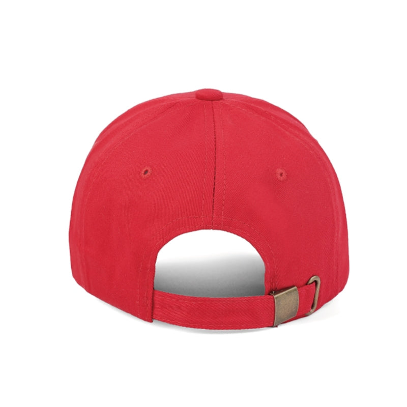 Red baseball cap rear - bulk custom team caps for events