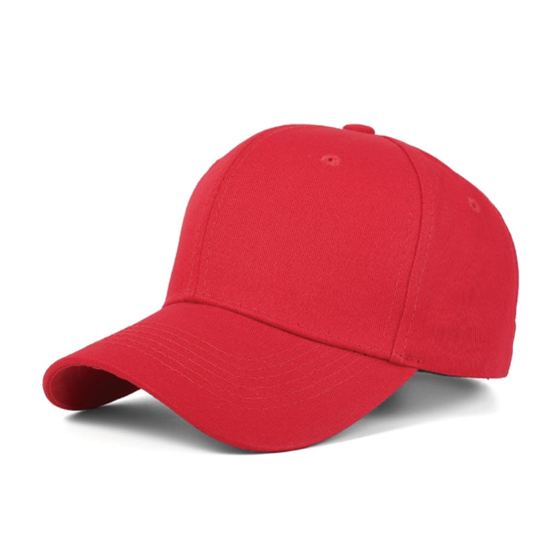 Red sports baseball cap front - breathable cotton promotional gear