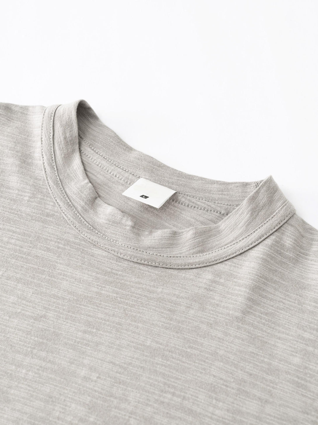Yarn-Dyed Slub Cotton Short-Sleeved T-Shirt - April Su