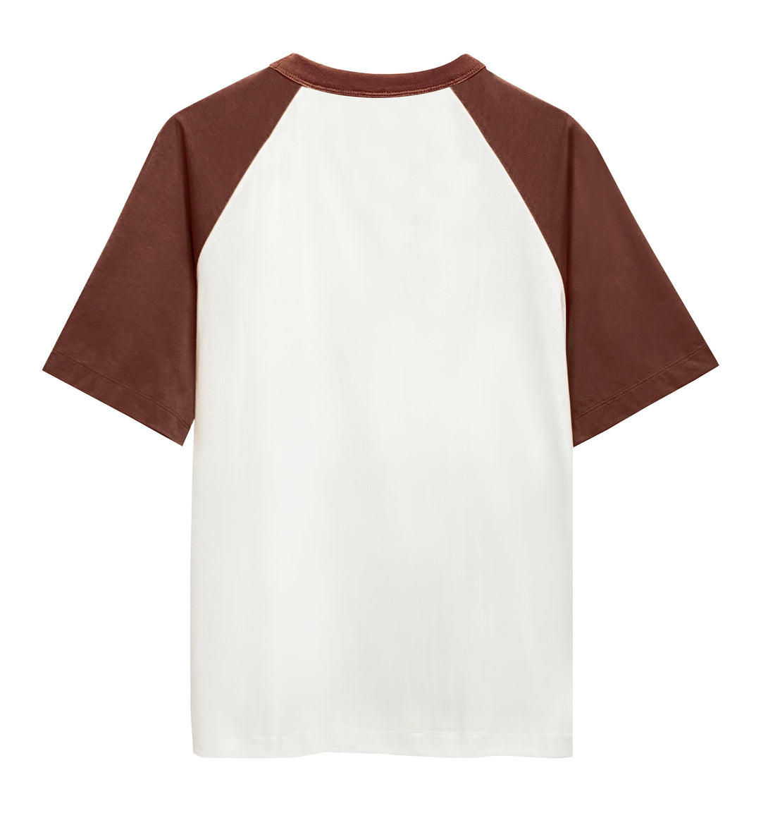 Eco-friendly t-shirt back in White and Bright Brown