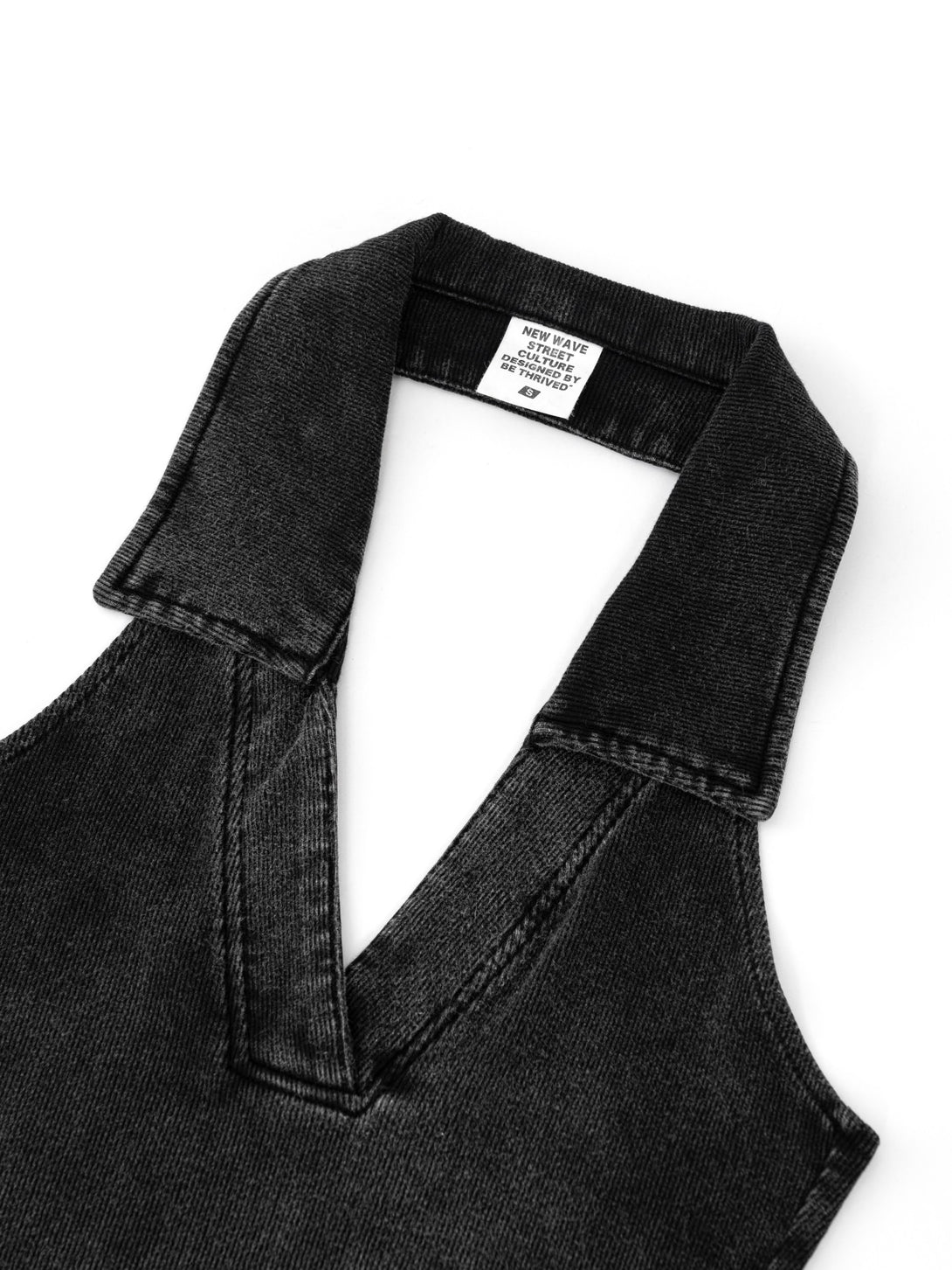 Close-up of adjustable halter neck strap detail