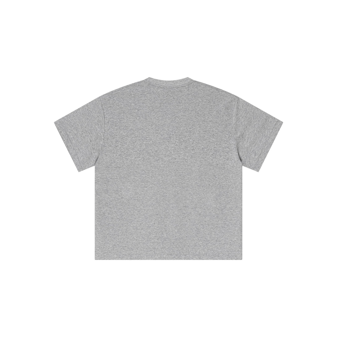 Heather Gray Unisex Crew Neck T-shirt Back