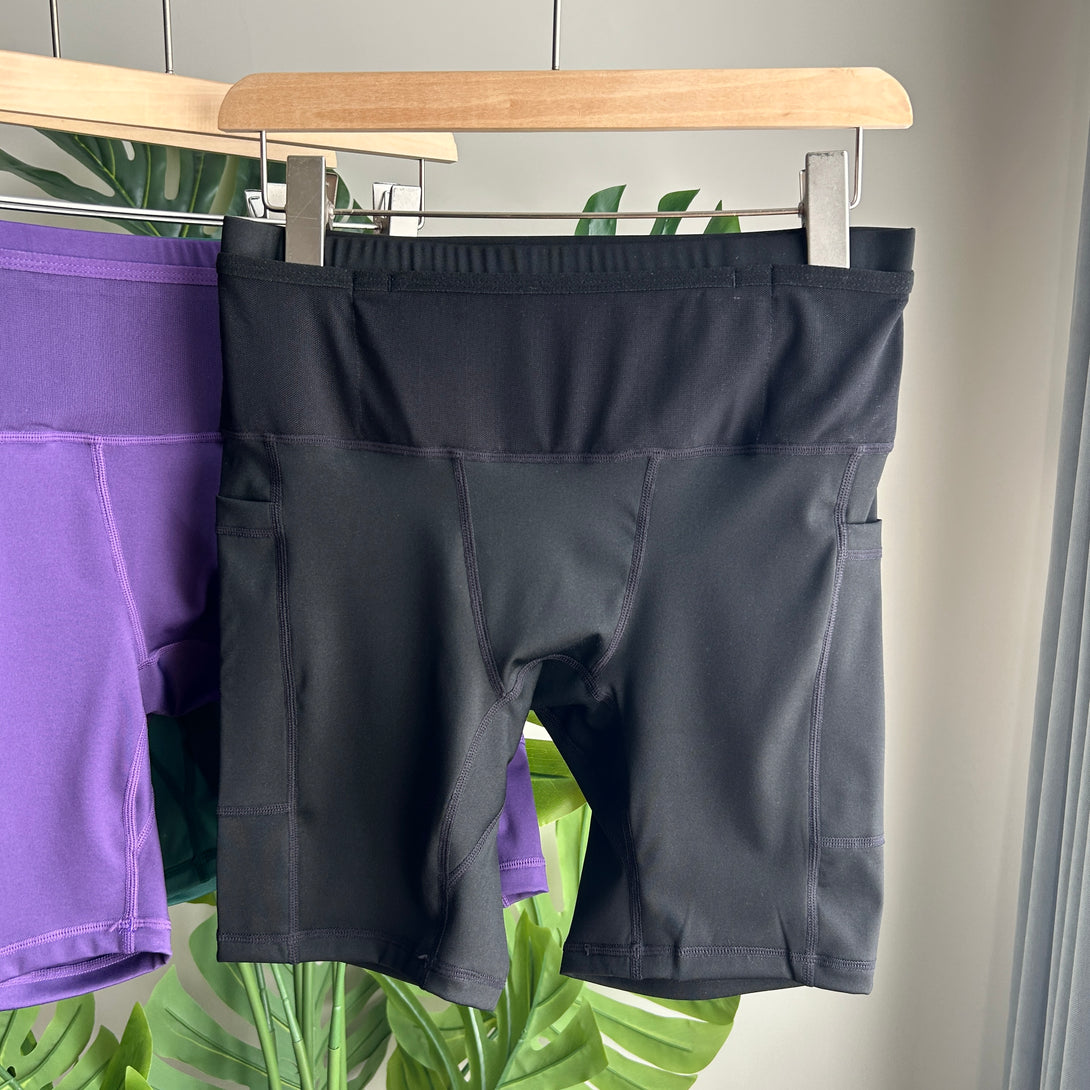 Men's Black Compression Shorts Front View