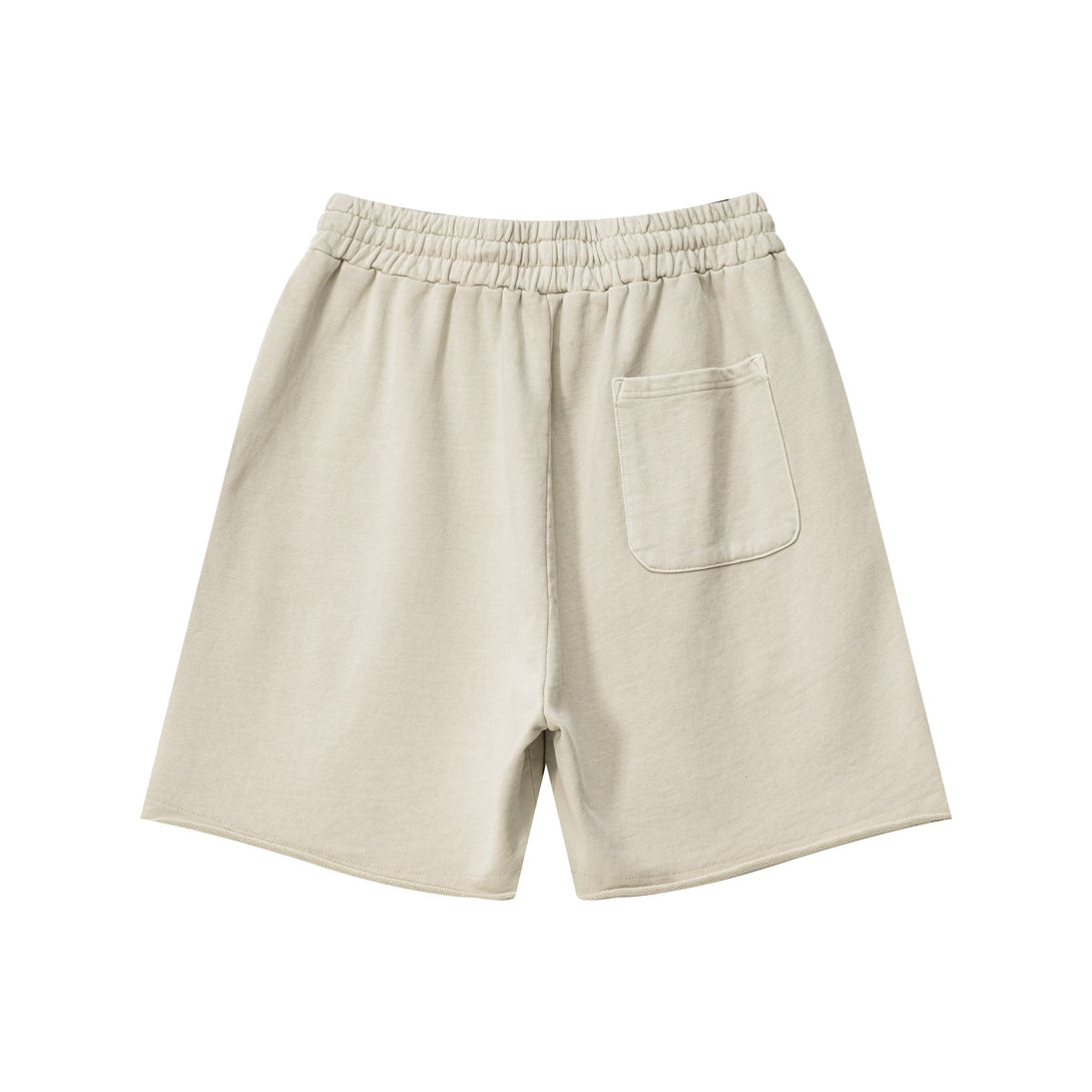 Beige casual shorts back view