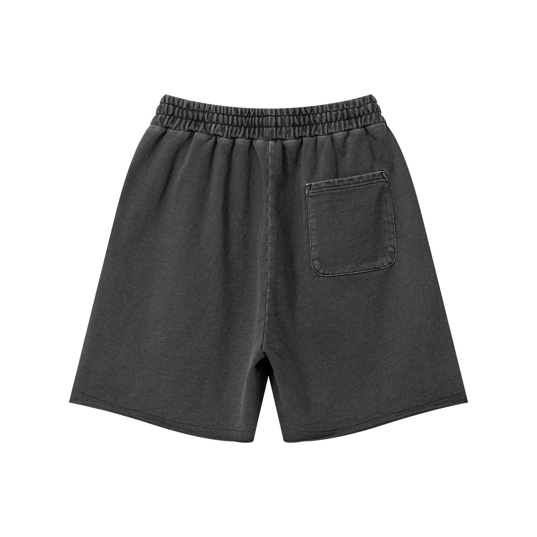 Dark gray streetwear shorts back