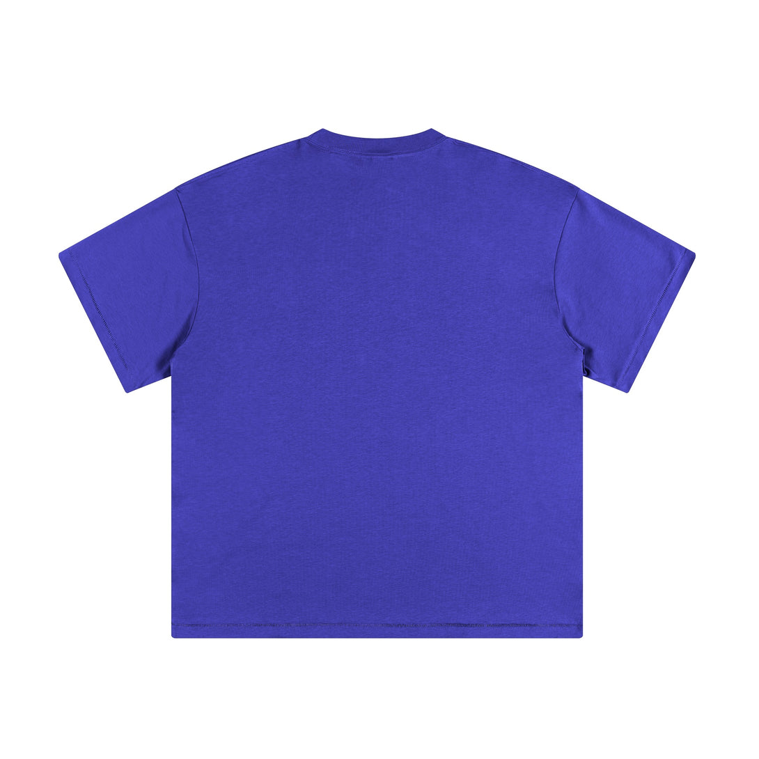 Purple Blue Unisex Tee Back Flat Lay