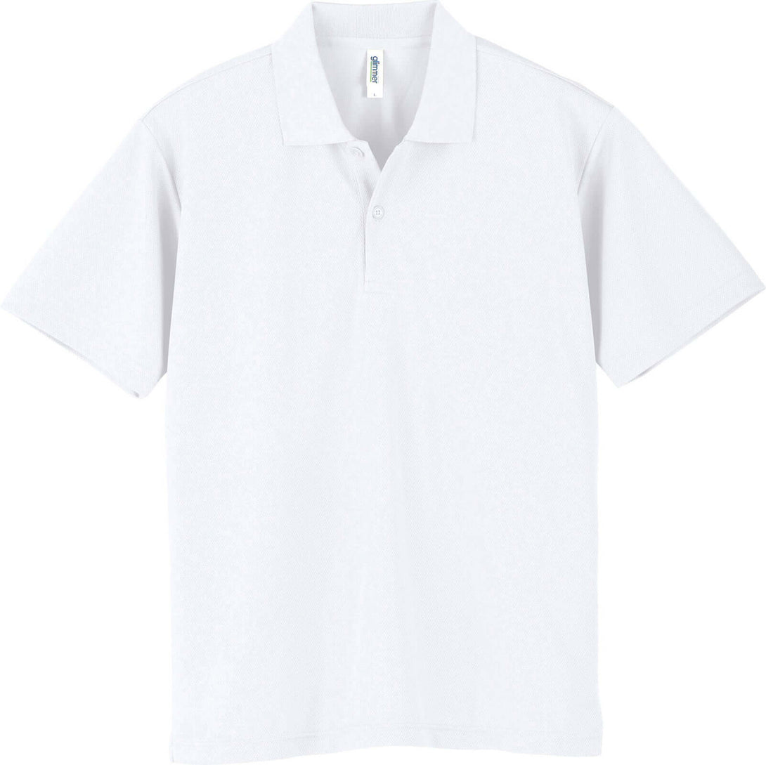 Recycled Polo Shirts: V-Neck Short-Sleeved Eco Design in white, made from eco-friendly recycled polyester.
