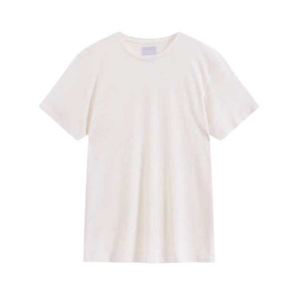 Hemp Tencel Round Neck Short Sleeves T-Shirts - April Su