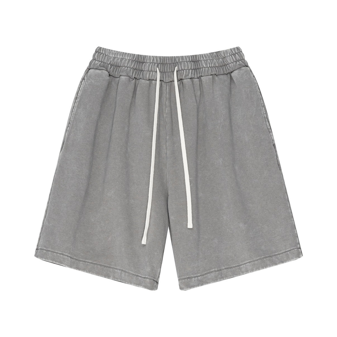 Heavy Process Wash Fried Snow Sports Shorts - April Su