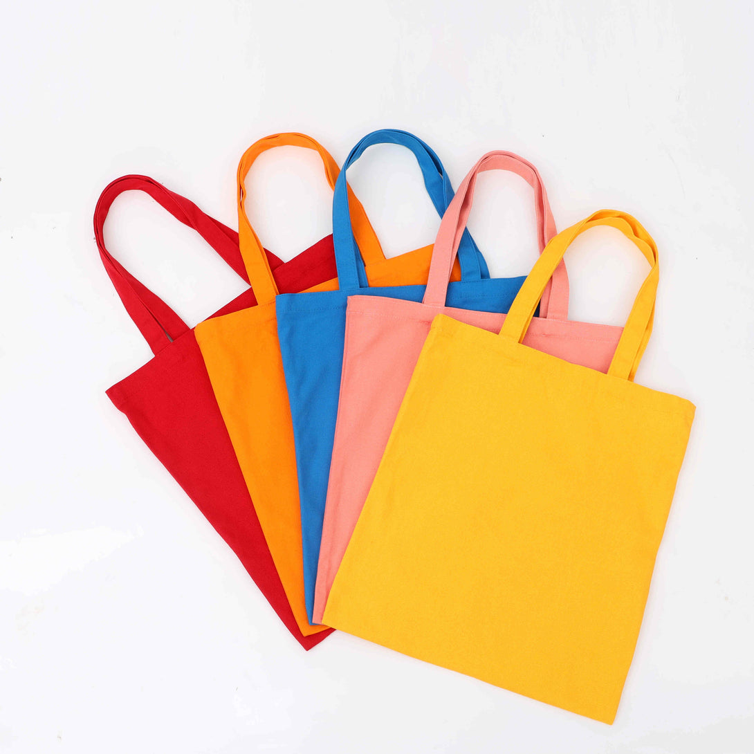 Color Variations: 11 Custom Printed Tote Options - From White to Royal Blue for Event Swag Bags