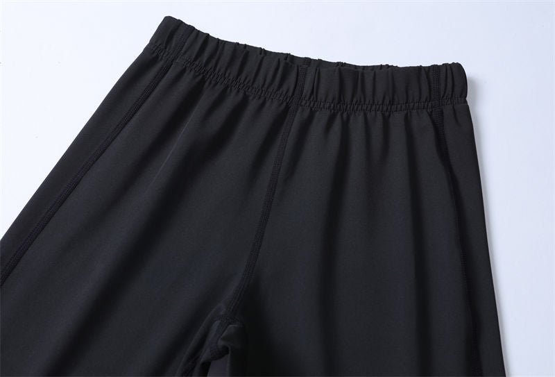 Close-up non-slip waistband on workout leggings