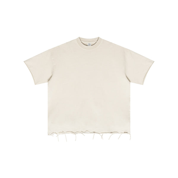 Refined Edge Rotten Pigment-Dyed Wash Oversize Cotton T-Shirt - April Su
