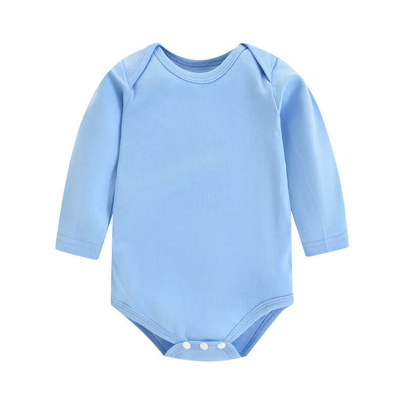 Sky blue organic infant romper - GOTS certified ODM clothing (04)