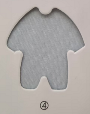 GOTS Snap Rompers cutout design showcasing the shape of an organic cotton baby bodysuit for easy identification.