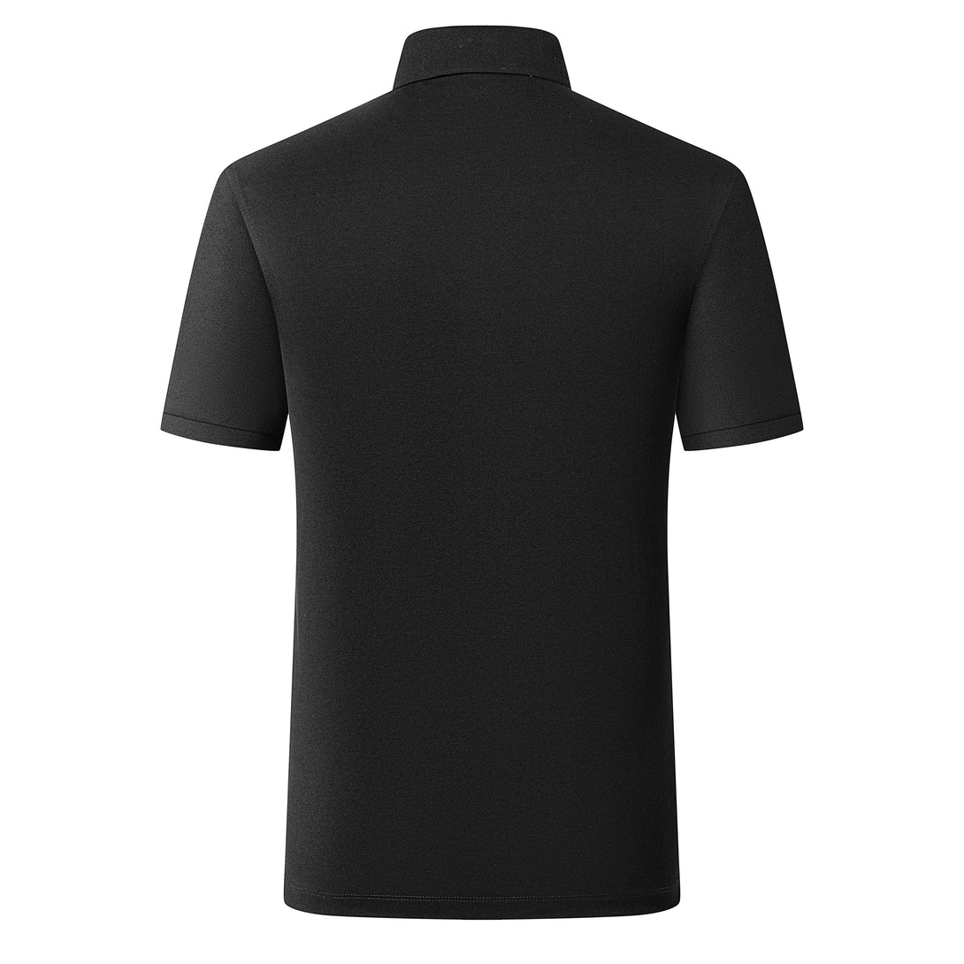 Black sustainable polo shirt back - bulk uniform solution