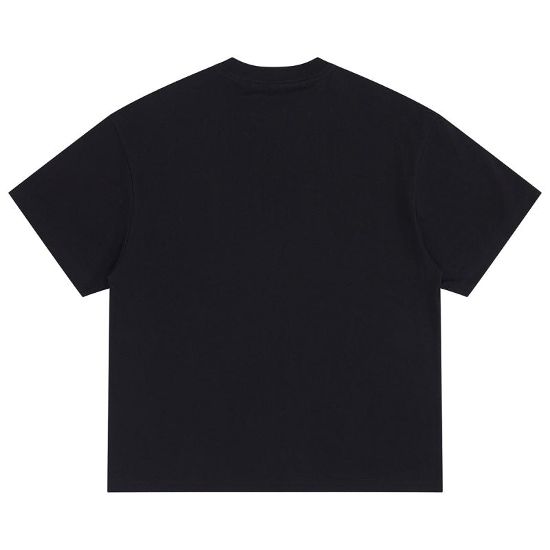 Black quick-dry tee rear - wholesale clothing
