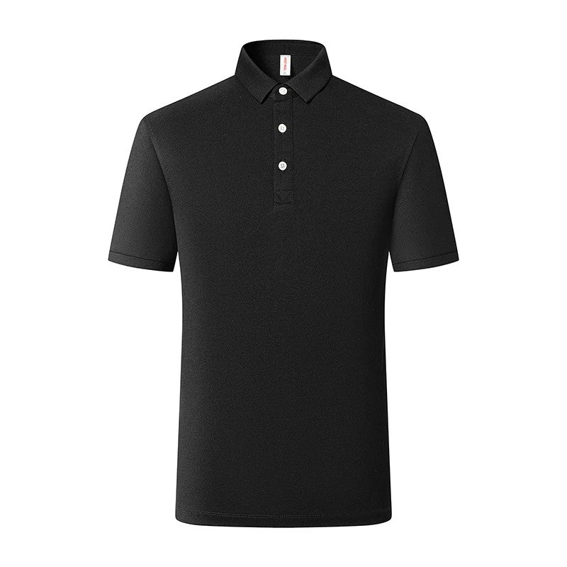 Black sustainable polo front - slim-fit business apparel