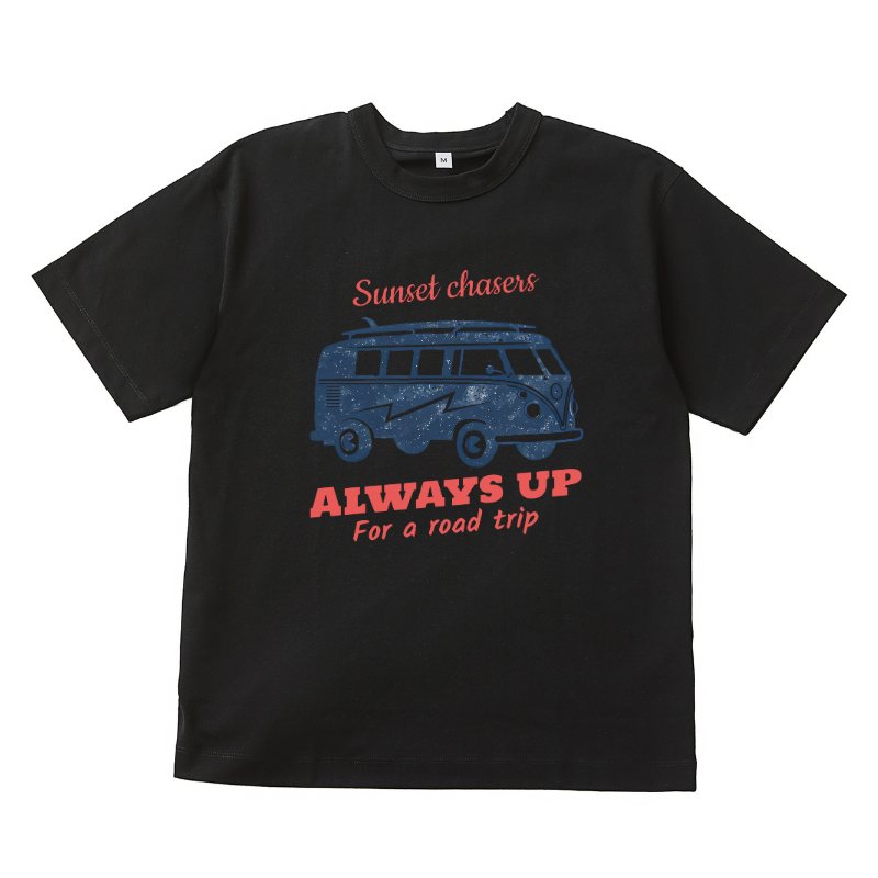 Printed eco-friendly t-shirt in Black - wholesale customization