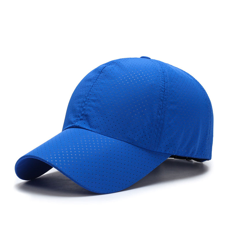 Blue sports baseball cap - lightweight breathable mesh for bulk team orders