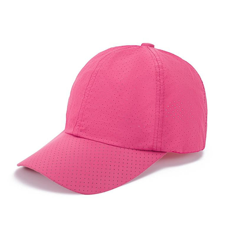 Rose red quick-dry cap front - polyester mesh promotional headwear wholesale