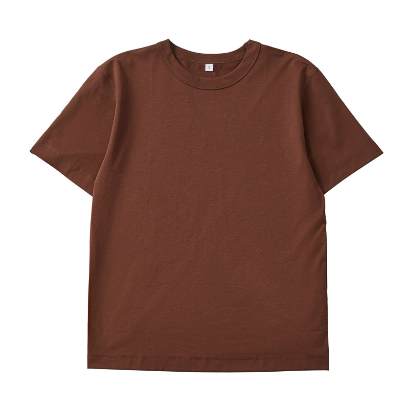 Bright Brown loose fit tee front - quick dry Sorona fabric
