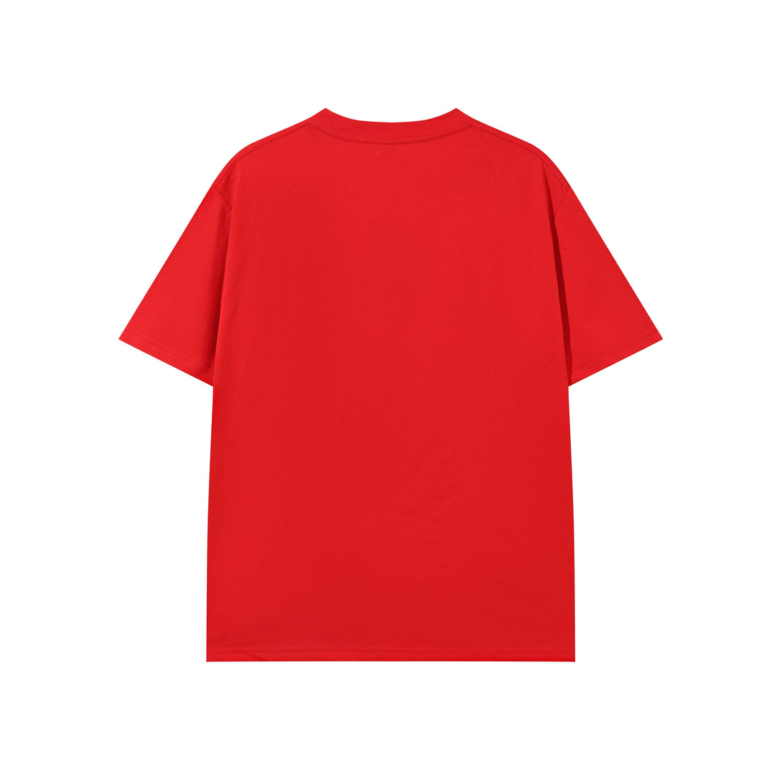 China red plain tee back custom blank