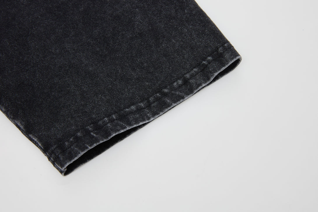 Cuff detail on cotton vintage wash t-shirt sleeve
