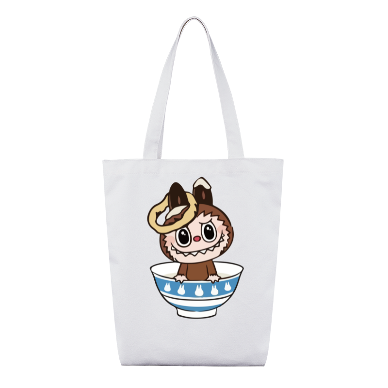 Close-up of professional print quality on eco tote bag - durable branding for events