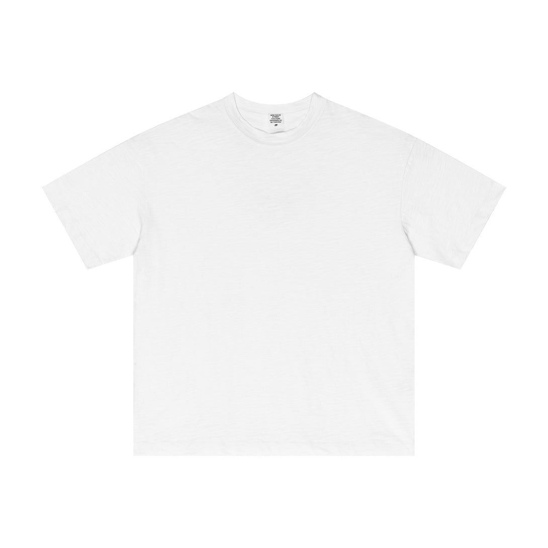 Yarn-Dyed Slub Cotton Short-Sleeved T-Shirt - April Su