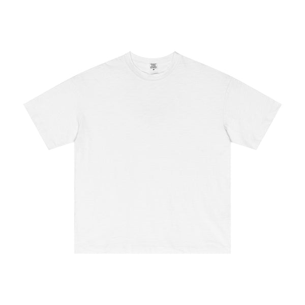 Yarn-Dyed Slub Cotton Short-Sleeved T-Shirt - April Su