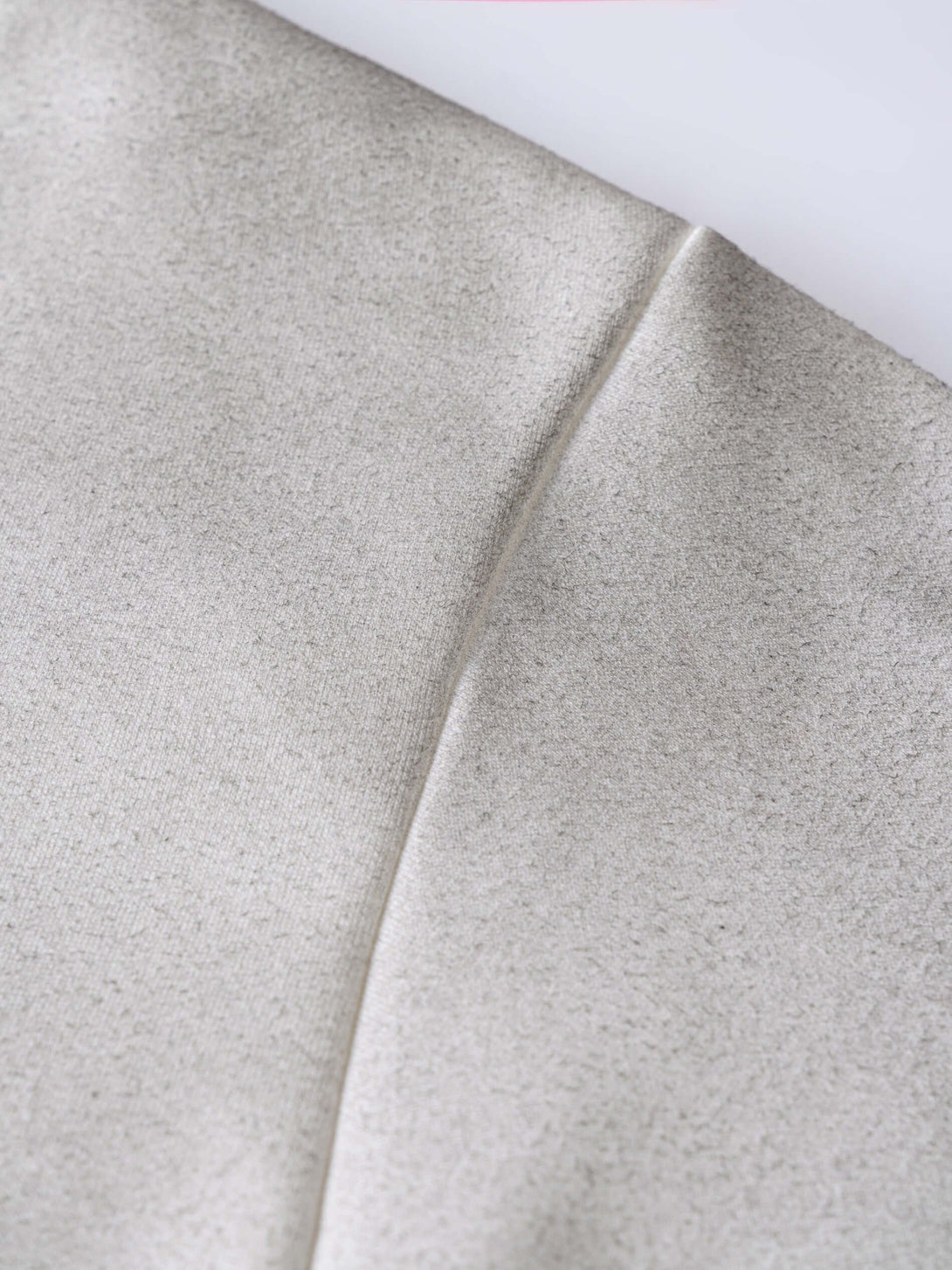 Men's 340g Gray Spray-Dye Camo Crew Neck fabric detail showcasing the unique spray-dye pattern.