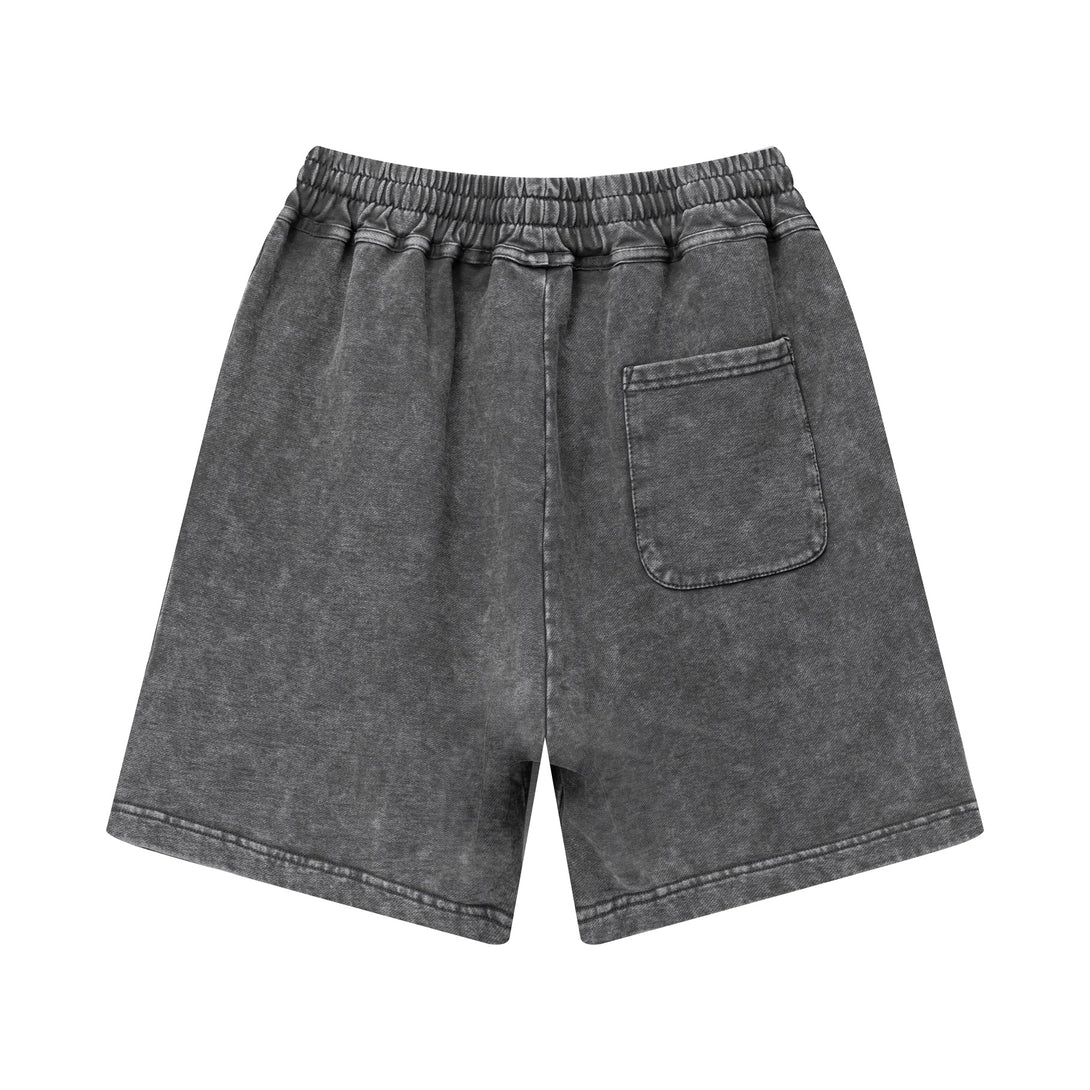 Dark Gray 100% Cotton Workout Shorts Back | Professional Athletic Design | Team Uniform Supplier